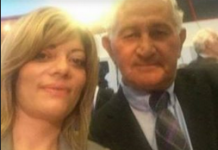 Ο Σωτήρης Μαραγκός και η Διονυσία Τελλή στην ομιλία του Κυριάκου Μητσοτάκη στην ΔΕΘ