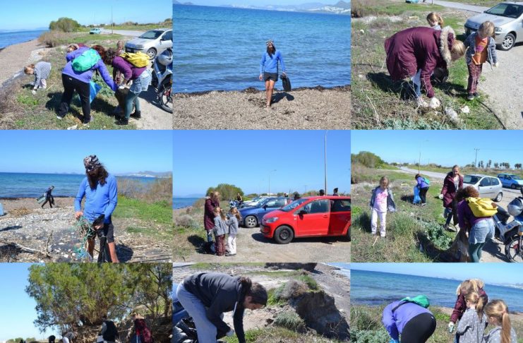 ΦΩΤΟ & ΒΙΝΤΕΟ Εθελοντικός καθαρισμός της ακτής στη Λάμπη από φίλους Περιβάλλοντος Κω