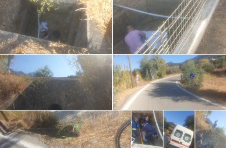 Σοβαρό ατύχημα με πτώση ποδηλάτη στο παλιό γεφύρι στην τελευταία στροφή προς Ευαγγελίστρια | Ο δρόμος στενεύει επικίνδυνα και δεν έχει προστατευτικές μπάρες | Είναι το δεύτερο ατύχημα τις τελευταίες ημέρες, άμεση παρέμβαση ζητούν οι κάτοικοι