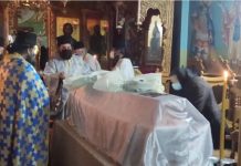 Ο “τελευταίος αποχαιρετισμός” στον Γέροντα Κυπριανό στην Αγία Αικατερίνη Καλύμνου