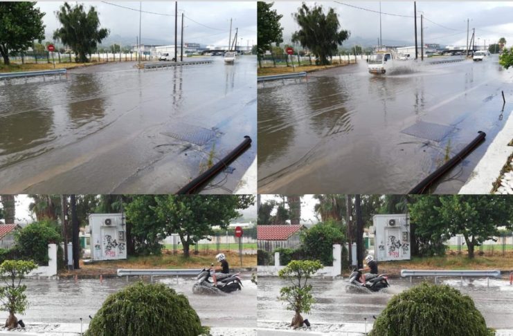 Μόνο με 5 λεπτά βροχή στο γνωστό μέρος, στον επαρχιακό στο ύψος Σκλαβενίτη… (Χωρίς σχόλια…)