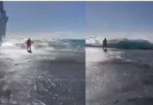 Τήνος: Πελώριο κύμα «καταπίνει» καβοδέτες στο λιμάνι – Δείτε βίντεο