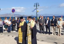 Η κατάθεση στεφάνων στα τρία μνημεία της πόλεως Κω για την Εθνική Επέτειο της 28ης Οκτωβρίου 1940