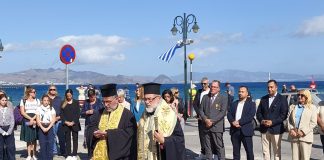 Η κατάθεση στεφάνων στα τρία μνημεία της πόλεως Κω για την Εθνική Επέτειο της 28ης Οκτωβρίου 1940