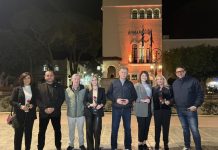 Συμβολική φωταγώγηση του Δημαρχείου με αφορμή την Διεθνή Ημέρα για την Εξάλειψη της Βίας κατά των Γυναικών