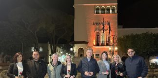 Συμβολική φωταγώγηση του Δημαρχείου με αφορμή την Διεθνή Ημέρα για την Εξάλειψη της Βίας κατά των Γυναικών