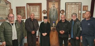 Επίσκεψη 7μελούς αποστολής από την Κάλυμνο στην Ιερά Μονή Μεγίστης Λαύρας στο Άγιο Όρος, όπου τους δέχθηκε ο Ηγούμενος