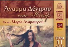 Κέφαλος: Άναμμα Χριστουγεννιάτικου δέντρου – Συναυλία με τη Μαρία Αναματερού