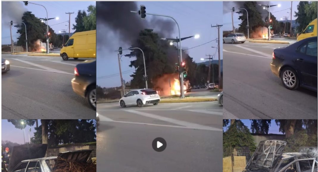 Φωτιά σε ΙΧ αυτοκίνητο στα φανάρια του Συνεταιρισμού Κω
