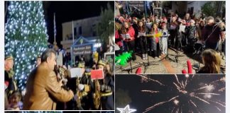 Το άναμμα του Χριστουγεννιάτικου δέντρου στο Πυλί