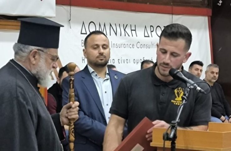 Η Αγία Κλαυδία, ο Άγιος Φωκάς, το μπαστούνι του Σεβασμιωτάτου Μητροπολίτη Κώου και Νισύρου κ.κ. Ναθαναήλ και ο Άγιος Γεώργιος Περιστερεώτα