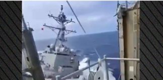 Η στιγμή που δύο πλοία του αμερικανικού ναυτικού συγκρούονται κοντά στη Νότια Αμερική, δείτε βίντεο