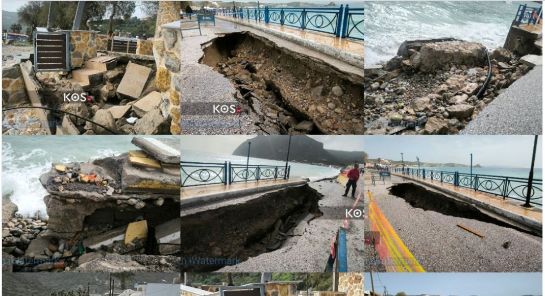 Νέες πληγές στην Κέφαλο από τη σφοδρή κακοκαιρία | Ανησυχία για τη στατικότητα των υποδομών σε ολόκληρο το παραλιακό μέτωπο