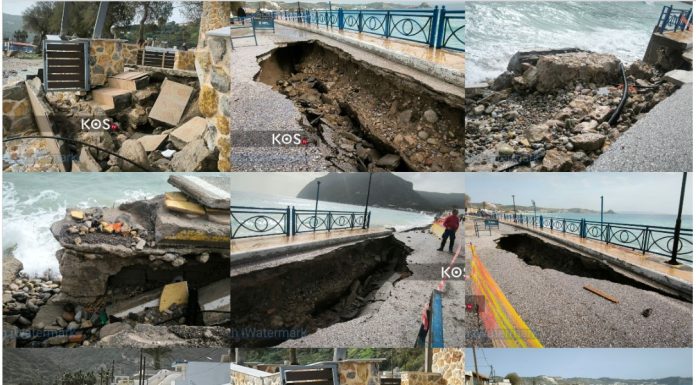 Νέες πληγές στην Κέφαλο από τη σφοδρή κακοκαιρία | Ανησυχία για τη στατικότητα των υποδομών σε ολόκληρο το παραλιακό μέτωπο