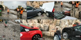 Σοβαρές ζημιές σε οχήματα από τη θαλασσοταραχή έξω από το Κάστρο | Οι εικόνες της επόμενης ημέρας