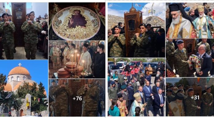 Με λαμπρότητα και με μεγάλη προσέλευση προσκυνητών η εορτή και η λιτάνευση του Ιερού Σκηνώματος του Οσίου Σάββα του εν Καλύμνω