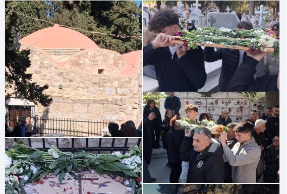 Η περιφορά του Επιταφίου και τα εγκώμια το απόγευμα στο παλαιό κοιμητήριο Κω