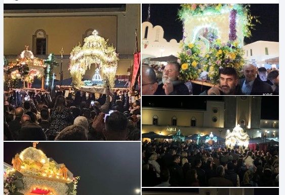 Με ιεροπρέπεια και πλήθος κόσμου η περιφορά των Επιταφίων στην πόλη της Κω και η συνάντησή τους στην πλ. Ελευθερίας