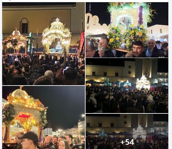 Με ιεροπρέπεια και πλήθος κόσμου η περιφορά των Επιταφίων στην πόλη της Κω και η συνάντησή τους στην πλ. Ελευθερίας