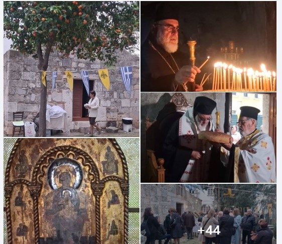 Ο Αρχιερατικός εσπερινός της εορτής της Ζωοδόχου Πηγής στην Παναγία Γοργοεπήκοο στο αλσύλλιο της αρχαίας αγοράς Κω